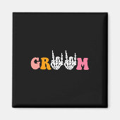 Aimant Halloween Groom Bride Squelette Mariage main Bache (Devant)