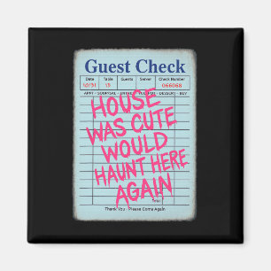 Aimant Halloween Guest Check House Était mignon Serait Ha