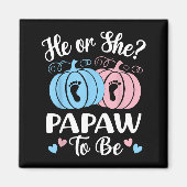 Aimant Halloween He Or She Papaw To Be Pumpkin Gender Rev (Devant)