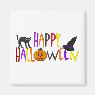 Aimant Halloween heureux coloré