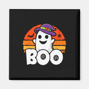 Aimant Halloween heureux - Jolie sorcière fantôme - Boo -