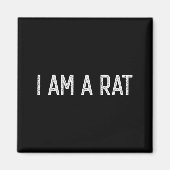 Aimant Halloween I Am A Rat Funny Rats Lover I Heart Rat (Devant)