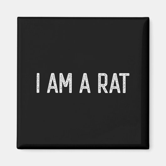 Aimant Halloween I Am A Rat Funny Rats Lover I Heart Rat (Devant)