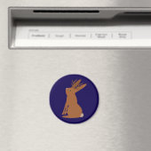 Aimant Halloween Jackalope Trou ou traitement (In Situ (Lave-vaisselle))