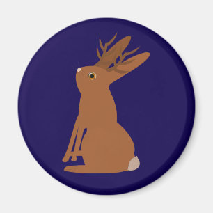 Aimant Halloween Jackalope Trou ou traitement