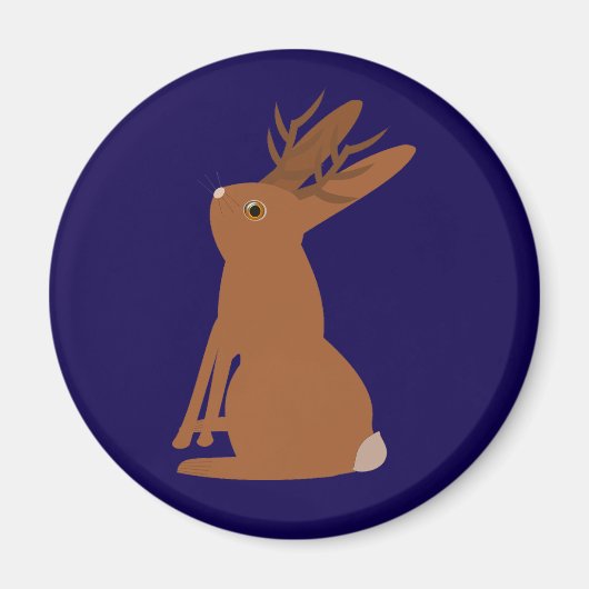Aimant Halloween Jackalope Trou ou traitement (Devant)
