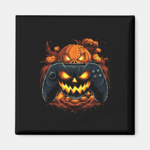 Aimant Halloween Jeu Jack-o'-lantern Citrouille Face cont