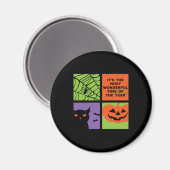 Aimant Halloween le plus merveilleux temps de l'année (Recto/Verso)