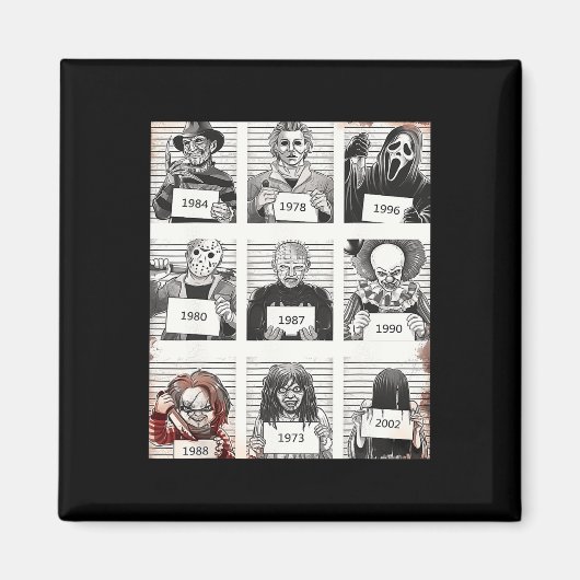 Aimant Halloween légendes Déplaisantes tueur Musiques Hor (Devant)