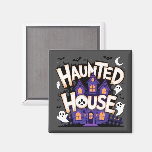 Aimant Halloween - Maison Hantée (Recto/Verso)