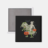 Aimant Halloween maman équitation T Rex Fun Boys Filles E (Recto/Verso)