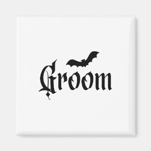 Aimant Halloween Mariage Éffrayant Groom mariée Couple Ma