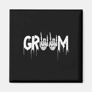 Aimant Halloween mariée Mariage Groom Skeleton jusqu'à la