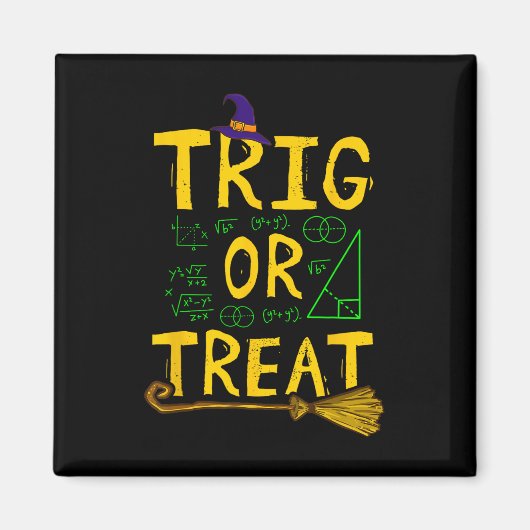 Aimant Halloween Math Enseignant Trier Ou Traiter Ecole É (Devant)