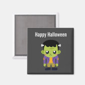 Aimant Halloween monstre Frankenstein Green (Recto/Verso)