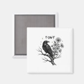 Aimant Halloween noir crow F-caw-f _1 (Recto/Verso)