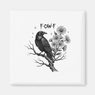 Aimant Halloween noir crow F-caw-f _1