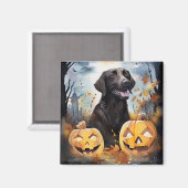 Aimant Halloween Nouvelle-Écosse avec la peur Citrouille (Recto/Verso)