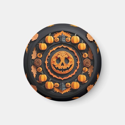 Aimant Halloween Papercuat Mandala (Devant)