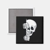 Aimant Halloween Pékin Squelette Scary Garçons Filles Enf (Recto/Verso)