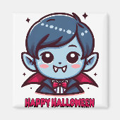 Aimant Halloween - Petit vampire mignon (Devant)