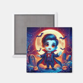 Aimant Halloween - petit vampire mignon (Recto/Verso)