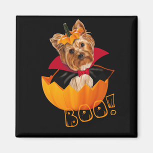 Aimant Halloween petite Yorkshire terrier citrouille