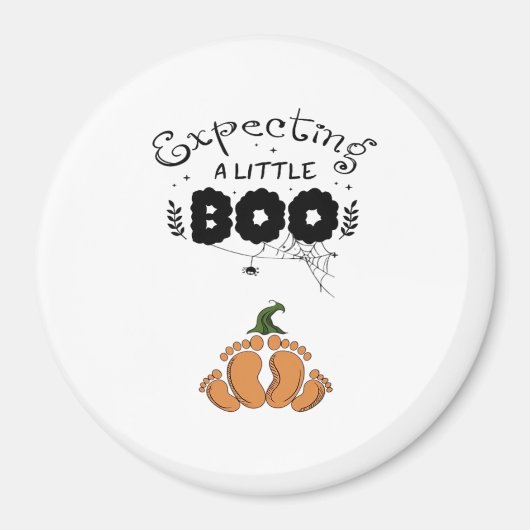Aimant Halloween Pregnancy Mom To Be Expecting Little Boo (Devant)