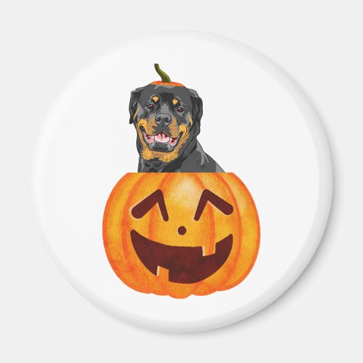 Aimant Halloween Rottweiler (Devant)