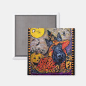 Aimant Halloween Scottie (Recto/Verso)