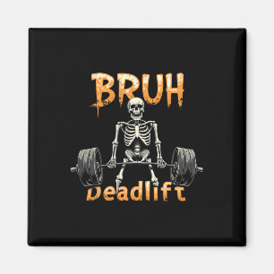 Aimant Halloween Skeleton Deadlift Funny Fitness Weightli