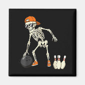 Aimant Halloween Skeleton Funny Bowling Lovers For Teens (Devant)