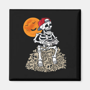 Aimant Halloween Skeleton Gamer Boys Enfants Ados Jeu 1