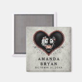 Aimant Halloween Skeletons Grey Black Heart Enregistrer l (Recto/Verso)