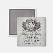 Aimant Halloween Skeletons Grey Black Heart Enregistrer l (Recto/Verso)