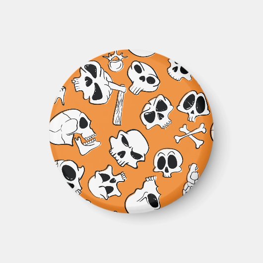 Aimant Halloween Skulls Bones DoodMotif (Devant)