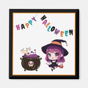 Aimant Halloween/sorcière/automne/octobre