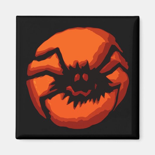 Aimant Halloween Spider Jack-o'-lantern (Devant)
