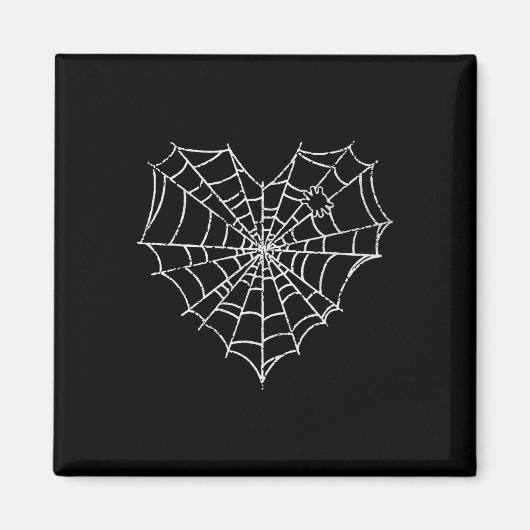 Aimant Halloween Spider Web Costume Cute Heart Spider Web (Devant)