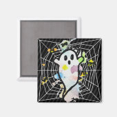 Aimant Halloween Spider Web Ghost (Recto/Verso)