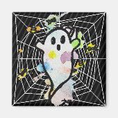 Aimant Halloween Spider Web Ghost (Devant)