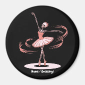 Aimant Halloween Squelette Ballerina Ballet Dance Costume (Devant)