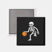 Aimant Halloween Squelette Dribbling Basketball Garçons F (Recto/Verso)