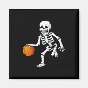 Aimant Halloween Squelette Dribbling Basketball Garçons F