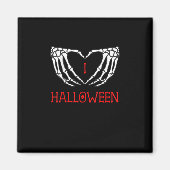 Aimant Halloween Squelette Mains Formant Coeur Gothique (Devant)
