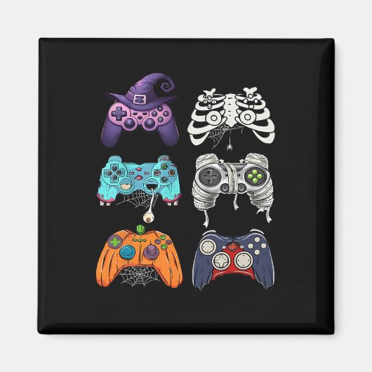 Aimant Halloween Squelette Zombie Contrôleurs de jeu mama (Devant)