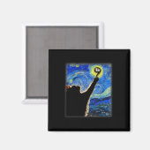 Aimant Halloween Starry Night Cat Comma La Kamala Harris (Recto/Verso)