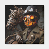 Aimant Halloween Steampunk Jack-O-Lantern Horseman (Devant)