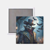 Aimant Halloween Steampunk Southern Gentleman Zombie (Recto/Verso)