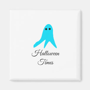 Aimant Halloween temps bleu fantôme gribouiller main dess